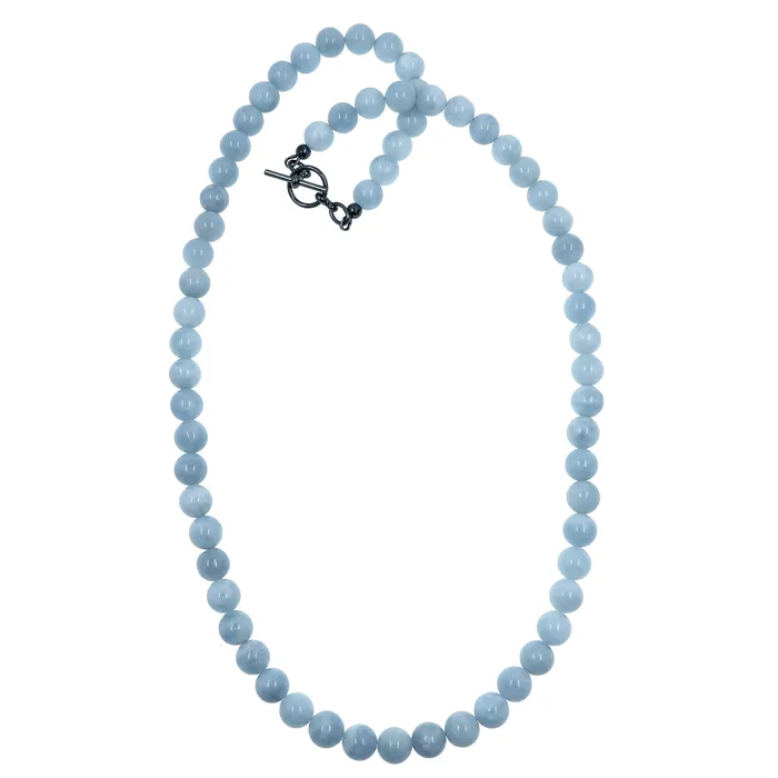 Satin Crystals Necklaces Aquamarine Necklace Ice Cool Blue Crystals