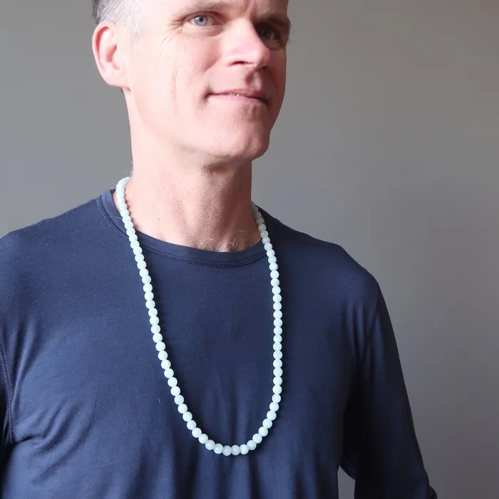 Satin Crystals Necklaces Aquamarine Necklace Ice Cool Blue Crystals