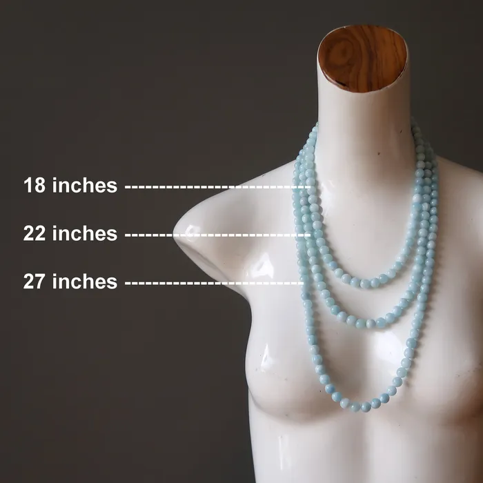 Satin Crystals Necklaces Aquamarine Necklace Ice Cool Blue Crystals