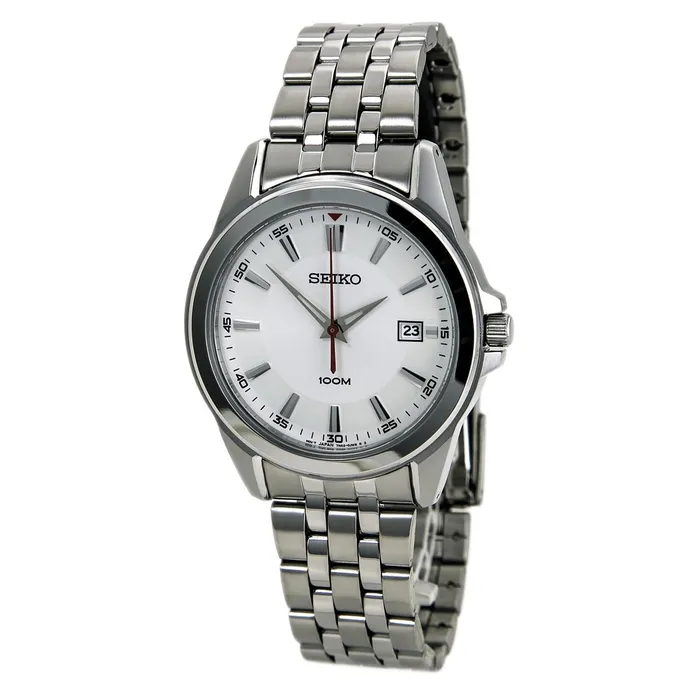 Seiko Bracelets Seiko SGEG83 Mens Dress Silver Dial Stainless Steel Bracelet Quartz Watch Seiko Bracelets Seiko SGEG83 Mens Dress Silver Dial Stainless Steel Bracelet Quartz Watch