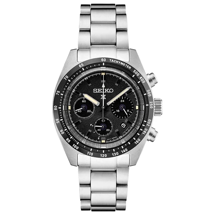 Seiko Mens Chrono Watch Prospex Speedtimer Silver Tone Case Black Dial SSC819P1 SEIKO Rings Seiko Mens Chrono Watch Prospex Speedtimer Silver Tone Case Black Dial SSC819P1 SEIKO Rings