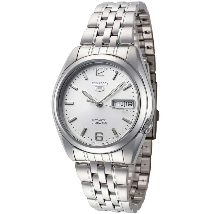 Seiko Mens Watch Series 5 Automatic Silver Dial Stainless Steel Bracelet SNK385K1 SEIKO Bracelets Seiko Mens Watch Series 5 Automatic Silver Dial Stainless Steel Bracelet SNK385K1 SEIKO Bracelets