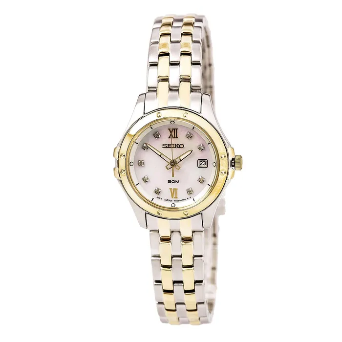 Seiko Seiko SXDE22 Womens Le Grand Sport MOP Dial Two Tone Steel Bracelet Watch Bracelets Seiko Seiko SXDE22 Womens Le Grand Sport MOP Dial Two Tone Steel Bracelet Watch Bracelets