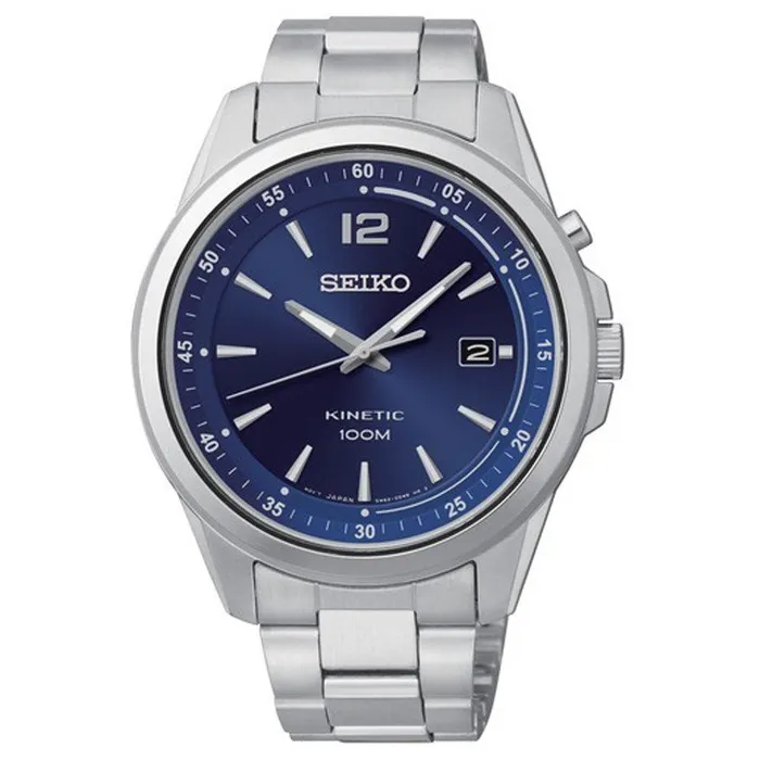 Seiko SKA599 Mens Kinetic Blue Dial Stainless Steel Bracelet Date Watch Seiko Bracelets Seiko SKA599 Mens Kinetic Blue Dial Stainless Steel Bracelet Date Watch Seiko Bracelets