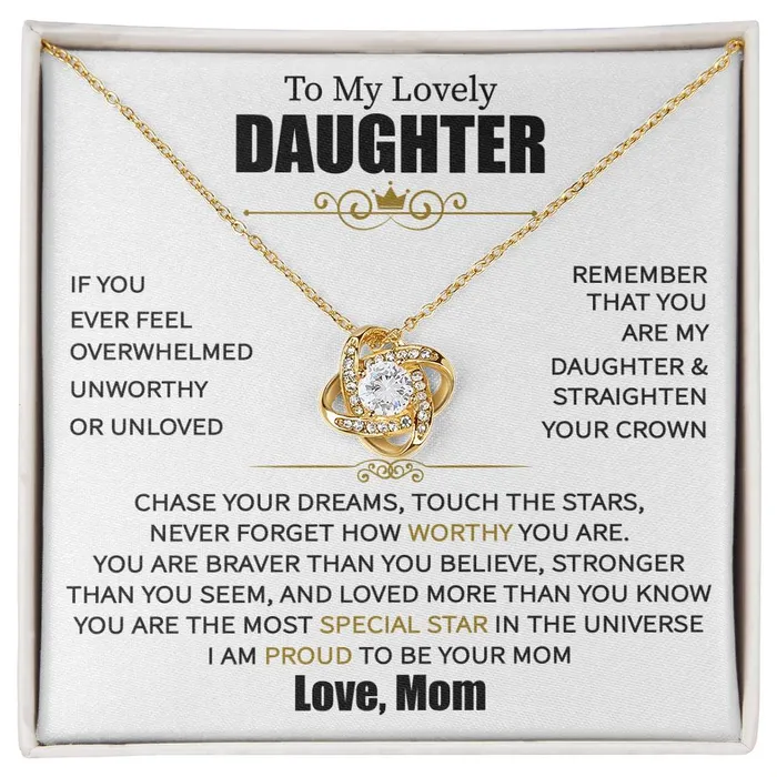 ShineOn Fulfillment Necklaces To My Daughter From Mom Message Card Necklace