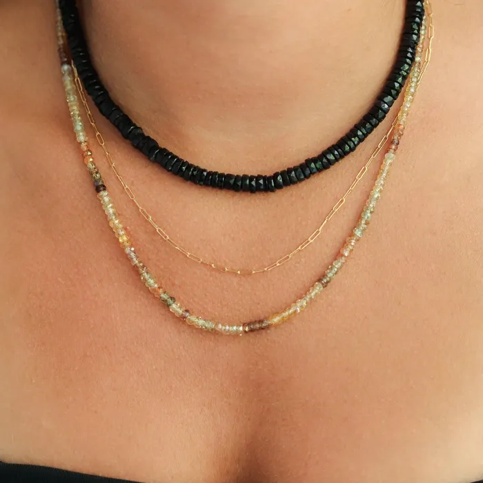 Sparkly natural zircon necklace Earthly Abundance Jewelry Necklaces
