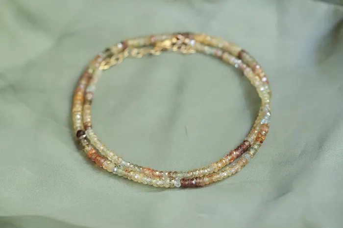 Sparkly natural zircon necklace Earthly Abundance Jewelry Necklaces
