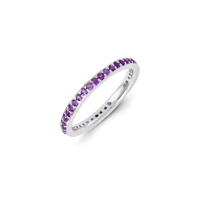 Stackable Expressions Rings Sterling Silver Stackable Expressions Amethyst Ring QSK1164 Stackable Expressions Rings Sterling Silver Stackable Expressions Amethyst Ring QSK1164