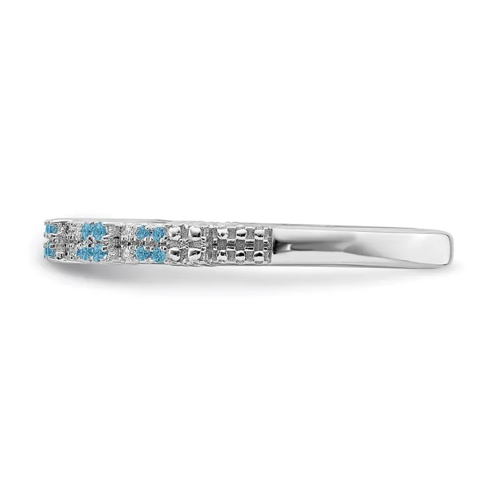 Stackable Expressions Rings Sterling Silver Stackable Expressions Blue Topaz Diamond Ring QSK2159 Stackable Expressions Rings Sterling Silver Stackable Expressions Blue Topaz Diamond Ring QSK2159