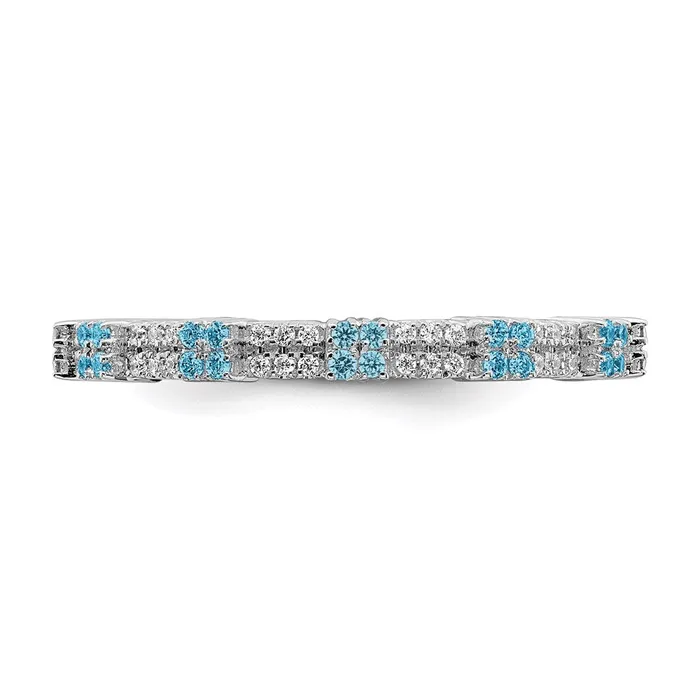 Stackable Expressions Rings Sterling Silver Stackable Expressions Blue Topaz Diamond Ring QSK2159 Stackable Expressions Rings Sterling Silver Stackable Expressions Blue Topaz Diamond Ring QSK2159