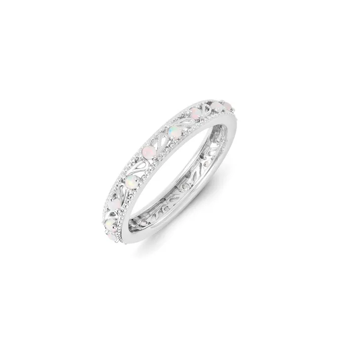 Stackable Expressions Rings Sterling Silver Stackable Expressions Created Opal Ring QSK1236 Stackable Expressions Rings Sterling Silver Stackable Expressions Created Opal Ring QSK1236