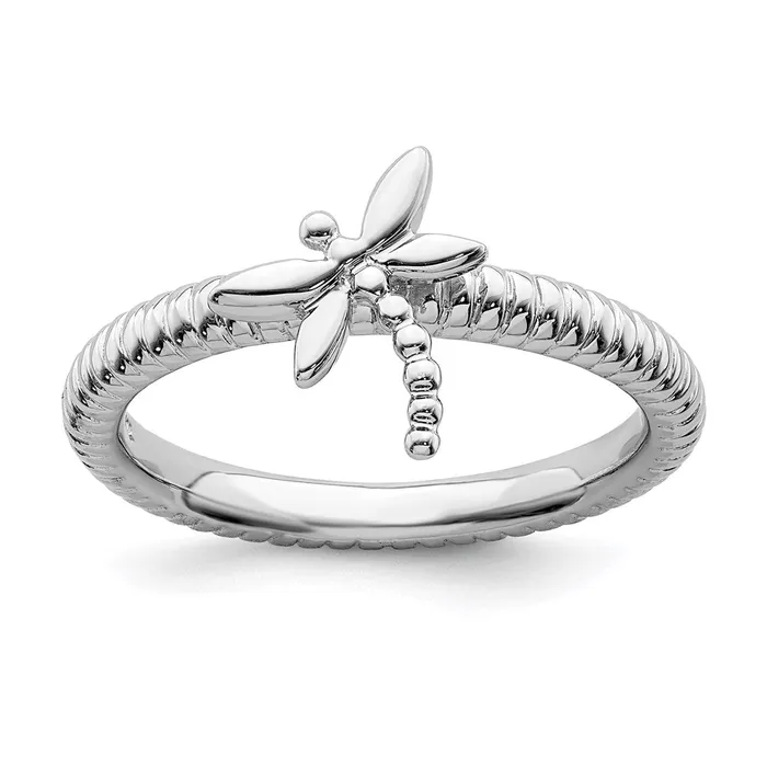 Stackable Expressions Rings Sterling Silver Stackable Expressions Dragonfly Ring QSK731 Stackable Expressions Rings Sterling Silver Stackable Expressions Dragonfly Ring QSK731