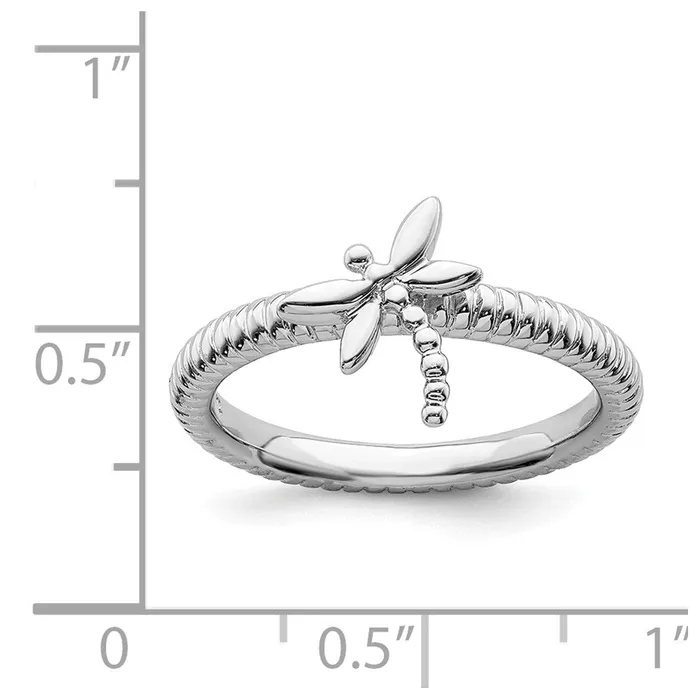 Stackable Expressions Rings Sterling Silver Stackable Expressions Dragonfly Ring QSK731 Stackable Expressions Rings Sterling Silver Stackable Expressions Dragonfly Ring QSK731