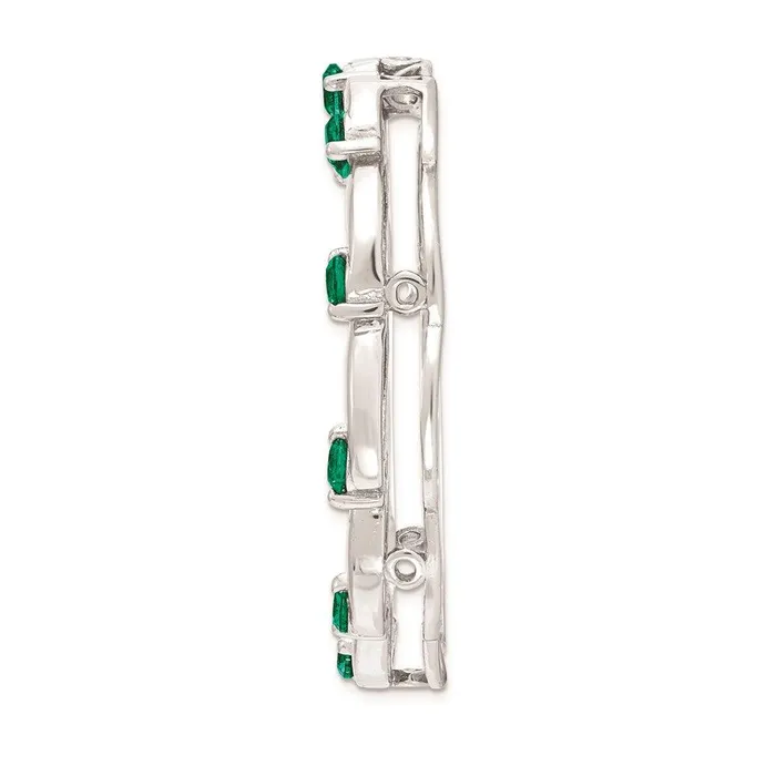Stackable Expressions Rings Sterling Silver Stackable Expressions Large Created Emerald Chain Slide Stackable Expressions Rings Sterling Silver Stackable Expressions Large Created Emerald Chain Slide