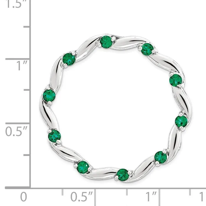 Stackable Expressions Rings Sterling Silver Stackable Expressions Large Created Emerald Chain Slide Stackable Expressions Rings Sterling Silver Stackable Expressions Large Created Emerald Chain Slide