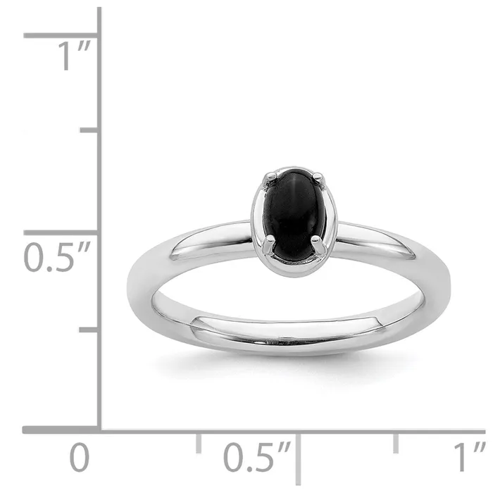 Stackable Expressions Rings Sterling Silver Stackable Expressions Onyx Polished Ring QSK902 Stackable Expressions Rings Sterling Silver Stackable Expressions Onyx Polished Ring QSK902