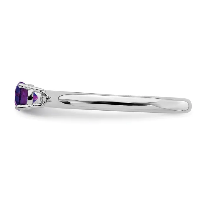 Stackable Expressions Rings Sterling Silver Stackable Expressions Rhodium Amethyst Ring QSK1900 Stackable Expressions Rings Sterling Silver Stackable Expressions Rhodium Amethyst Ring QSK1900