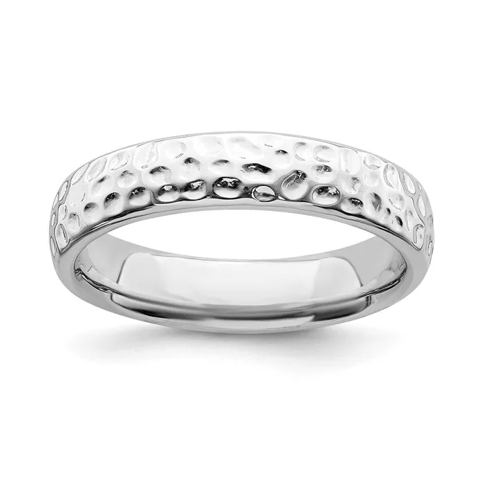 Stackable Expressions Rings Sterling Silver Stackable Expressions Rhodium Ring QSK287 Stackable Expressions Rings Sterling Silver Stackable Expressions Rhodium Ring QSK287