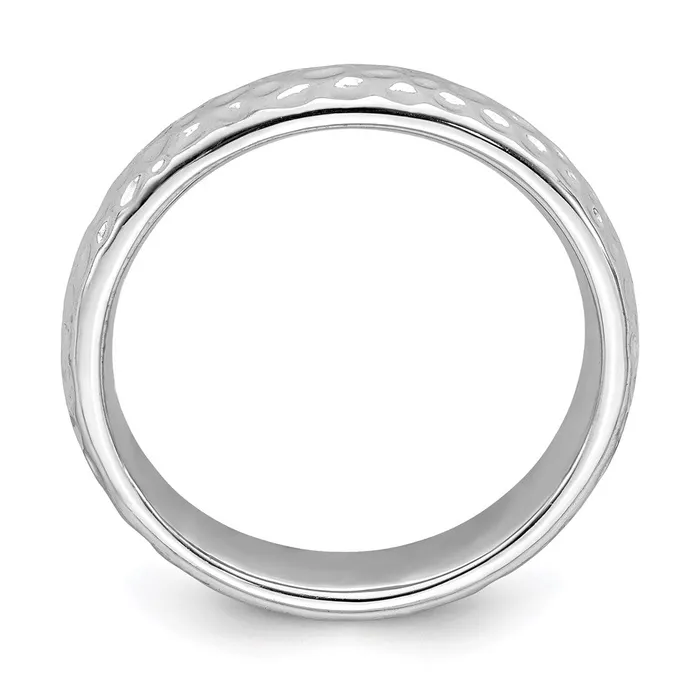 Stackable Expressions Rings Sterling Silver Stackable Expressions Rhodium Ring QSK287 Stackable Expressions Rings Sterling Silver Stackable Expressions Rhodium Ring QSK287