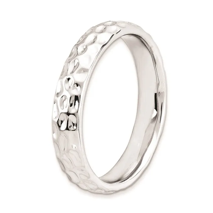 Stackable Expressions Rings Sterling Silver Stackable Expressions Rhodium Ring QSK287 Stackable Expressions Rings Sterling Silver Stackable Expressions Rhodium Ring QSK287