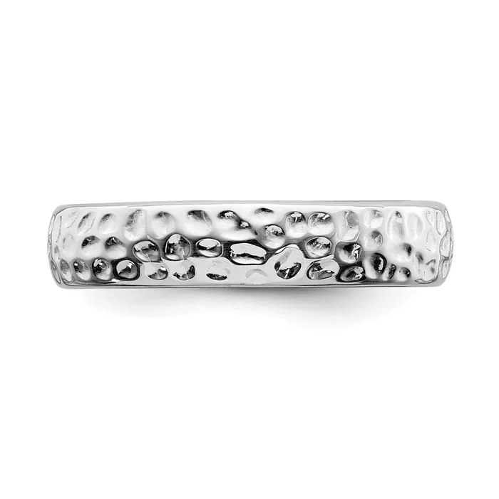 Stackable Expressions Rings Sterling Silver Stackable Expressions Rhodium Ring QSK287 Stackable Expressions Rings Sterling Silver Stackable Expressions Rhodium Ring QSK287