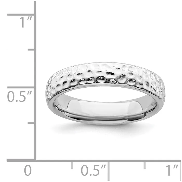 Stackable Expressions Rings Sterling Silver Stackable Expressions Rhodium Ring QSK287 Stackable Expressions Rings Sterling Silver Stackable Expressions Rhodium Ring QSK287