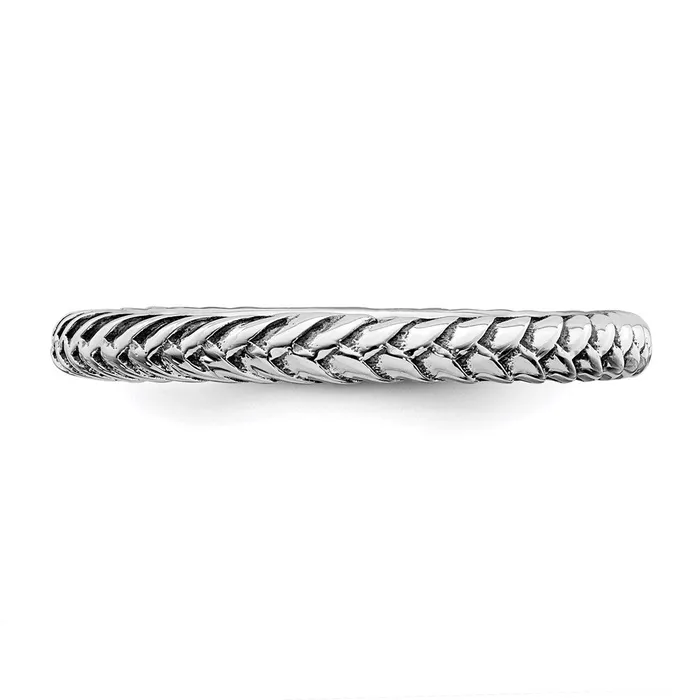 Stackable Expressions Sterling Silver Stackable Expressions Antiqued Ring QSK801 Rings Stackable Expressions Sterling Silver Stackable Expressions Antiqued Ring QSK801 Rings