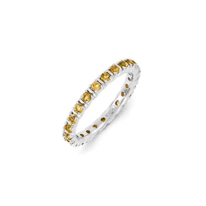 Stackable Expressions Sterling Silver Stackable Expressions Citrine Ring QSK1197 Rings Stackable Expressions Sterling Silver Stackable Expressions Citrine Ring QSK1197 Rings