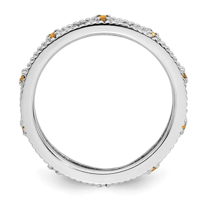 Stackable Expressions Sterling Silver Stackable Expressions Citrine Ring QSK1492 Rings Stackable Expressions Sterling Silver Stackable Expressions Citrine Ring QSK1492 Rings