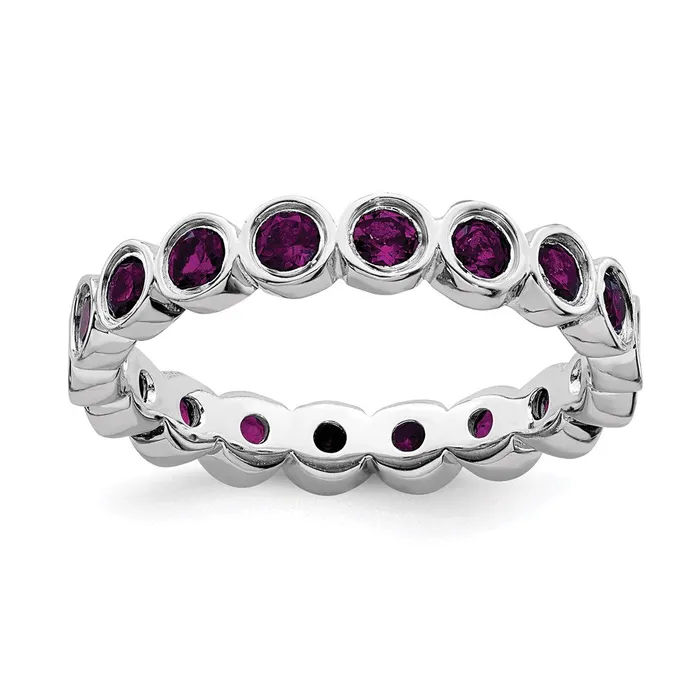 Stackable Expressions Sterling Silver Stackable Expressions Rhodolite Garnet Ring QSK391 Rings Stackable Expressions Sterling Silver Stackable Expressions Rhodolite Garnet Ring QSK391 Rings
