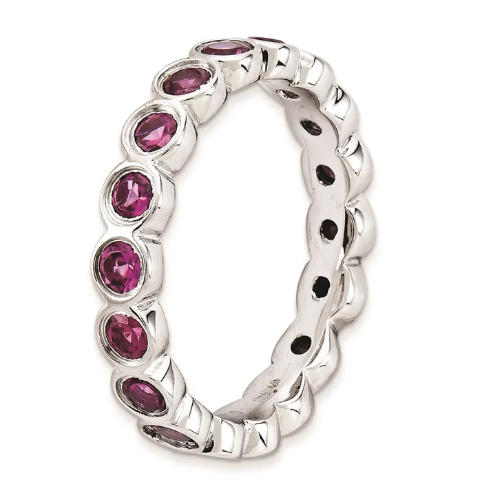 Stackable Expressions Sterling Silver Stackable Expressions Rhodolite Garnet Ring QSK391 Rings Stackable Expressions Sterling Silver Stackable Expressions Rhodolite Garnet Ring QSK391 Rings