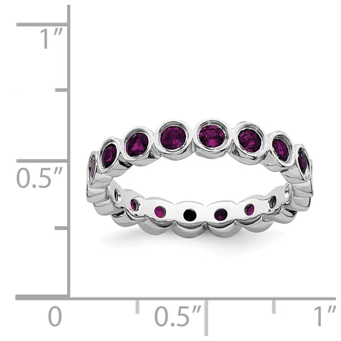 Stackable Expressions Sterling Silver Stackable Expressions Rhodolite Garnet Ring QSK391 Rings Stackable Expressions Sterling Silver Stackable Expressions Rhodolite Garnet Ring QSK391 Rings