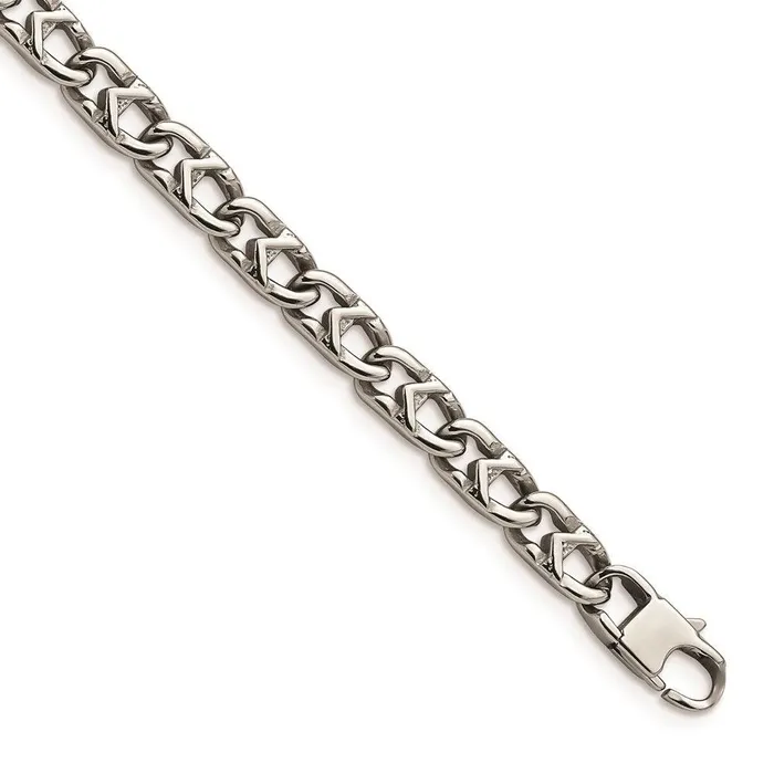Stainless Steel Polished 6mm Bracelet Chisel Bracelets