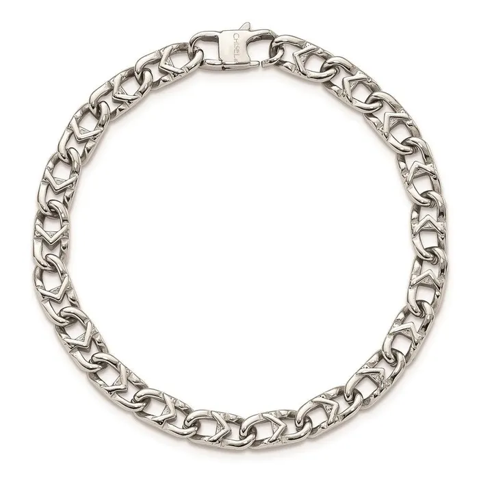 Stainless Steel Polished 6mm Bracelet Chisel Bracelets Stainless Steel Polished 6mm Bracelet Chisel Bracelets