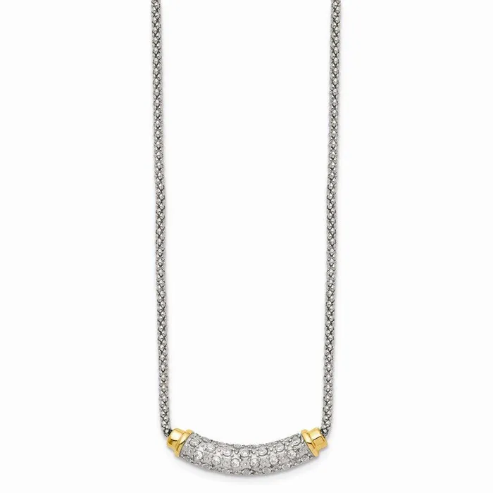 Stainless Steel Polished Yellow PVDplated CZ Bar w2in ext Necklace Chisel Necklaces Stainless Steel Polished Yellow PVDplated CZ Bar w2in ext Necklace Chisel Necklaces