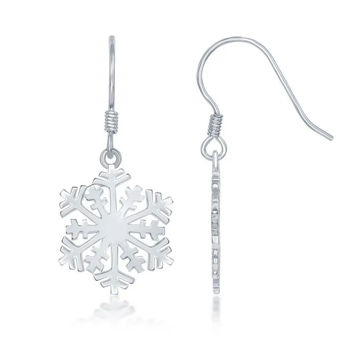 Sterling Silver Snowflake Earrings Classic Earrings