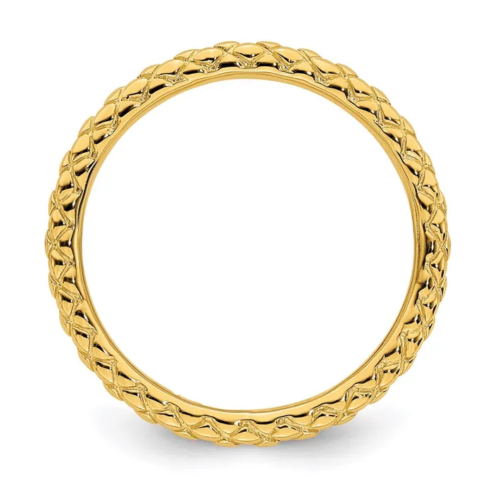 Sterling Silver Stackable Expressions Goldplated Crisscross Ring QSK186 Stackable Expressions Rings Sterling Silver Stackable Expressions Goldplated Crisscross Ring QSK186 Stackable Expressions Rings