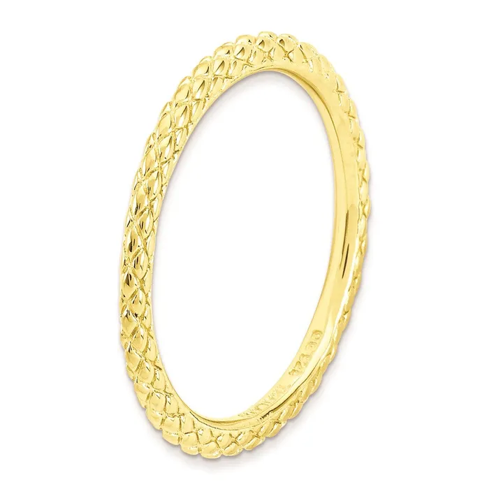 Sterling Silver Stackable Expressions Goldplated Crisscross Ring QSK186 Stackable Expressions Rings Sterling Silver Stackable Expressions Goldplated Crisscross Ring QSK186 Stackable Expressions Rings