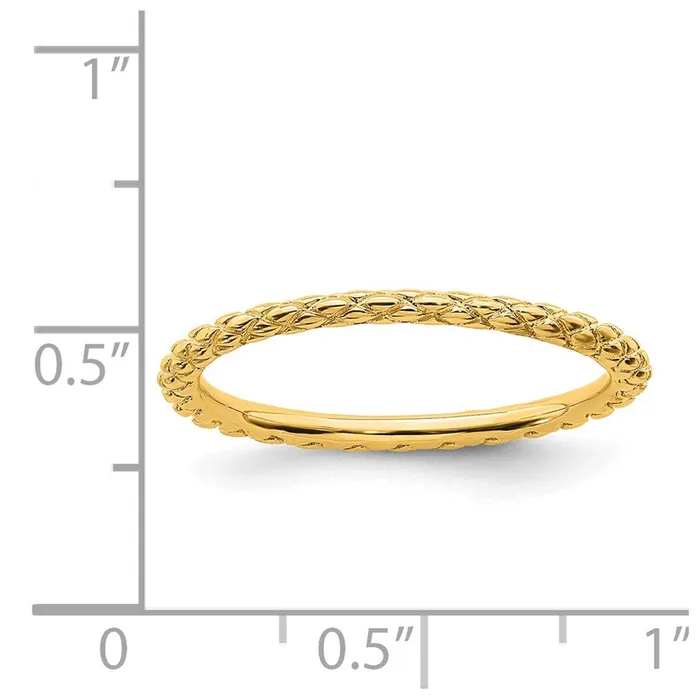 Sterling Silver Stackable Expressions Goldplated Crisscross Ring QSK186 Stackable Expressions Rings Sterling Silver Stackable Expressions Goldplated Crisscross Ring QSK186 Stackable Expressions Rings