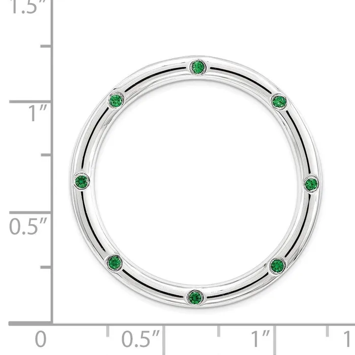 Sterling Silver Stackable Expressions Large Created Emerald Chain Slide Stackable Expressions Rings Sterling Silver Stackable Expressions Large Created Emerald Chain Slide Stackable Expressions Rings