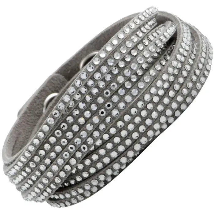 Swarovski Womens Bracelet Slake Grey Suede With Clear Crystals Wrap 5181989 Swarovski Bracelets Swarovski Womens Bracelet Slake Grey Suede With Clear Crystals Wrap 5181989 Swarovski Bracelets