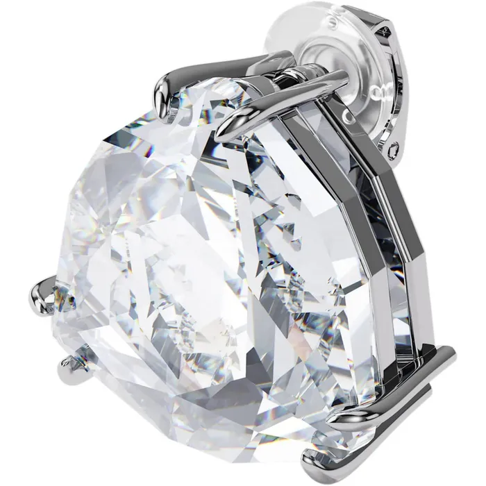 Swarovski Womens Clip Earring Mesmera Single Clear Triangle Cut Crystal 5600752 Swarovski Earrings