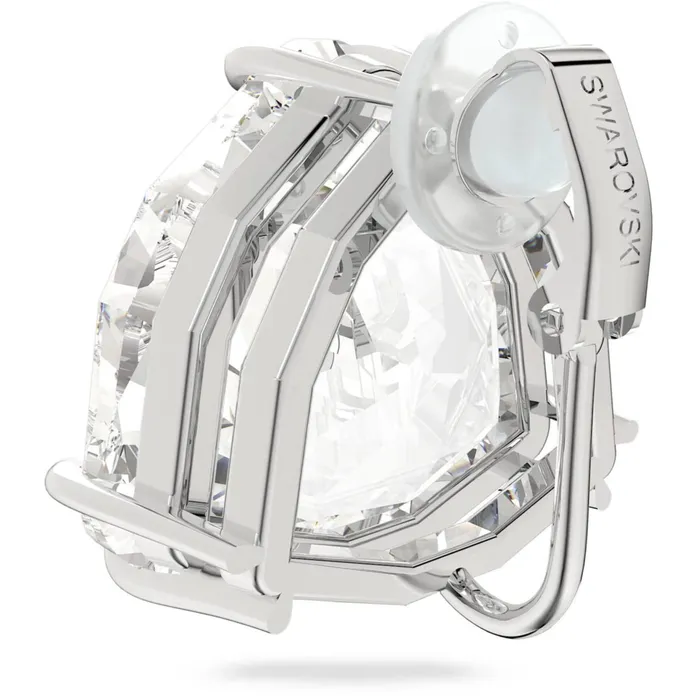 Swarovski Womens Clip Earring Mesmera Single Clear Triangle Cut Crystal 5600752 Swarovski Earrings