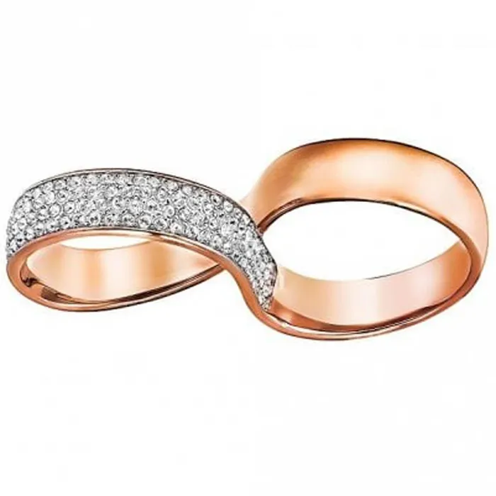 Swarovski Womens Double Ring Exist Rose Gold Stainless Steel Infinity 5221582 Swarovski Rings Swarovski Womens Double Ring Exist Rose Gold Stainless Steel Infinity 5221582 Swarovski Rings