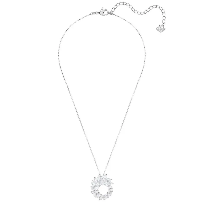 Swarovski Womens Necklace Louison Swirl LeafShaped Crystals Pendant 5415989 Swarovski Necklaces