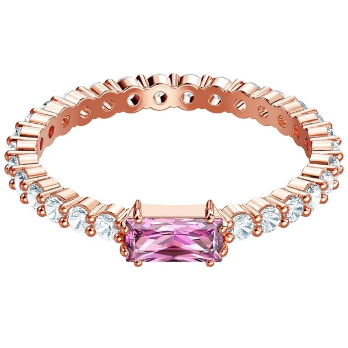 Swarovski Womens Ring Vittore Rose Gold Plated with Pink Crystal Size 18 5441208 Swarovski Rings Swarovski Womens Ring Vittore Rose Gold Plated with Pink Crystal Size 18 5441208 Swarovski Rings