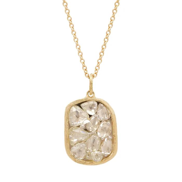 TAP By Todd Pownell Necklaces Diamond Cluster Frame Necklace