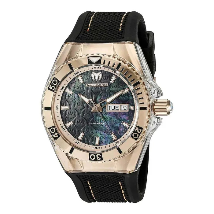 TechnoMarine Watches Technomarine Mens Dive Watch Cruise Monogram Blue Dial Black Strap TM115214 TechnoMarine Watches Technomarine Mens Dive Watch Cruise Monogram Blue Dial Black Strap TM115214