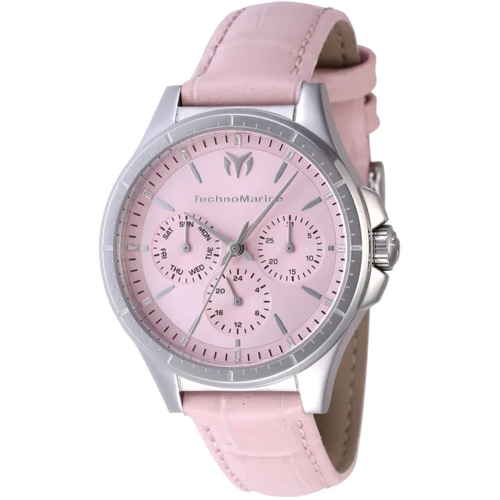 TechnoMarine Watches Technomarine Womens Watch MoonSun DayDate Pink Dial Leather Strap TM822056 TechnoMarine Watches Technomarine Womens Watch MoonSun DayDate Pink Dial Leather Strap TM822056