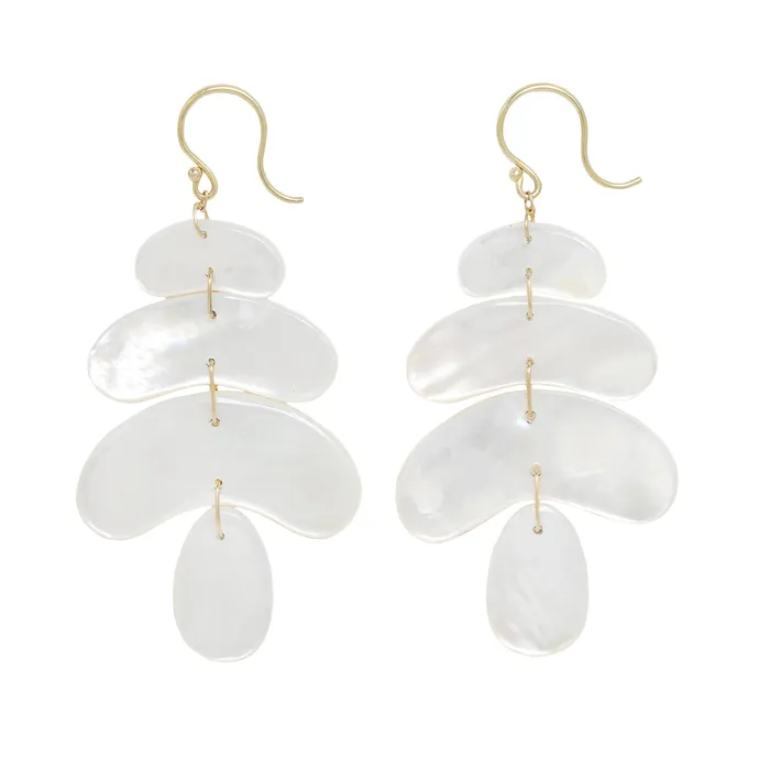 TenThousandThings Earrings Small Mother of Pearl Totem Earrings